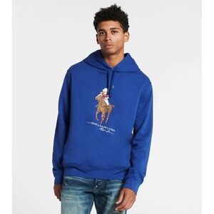 Polo Ralph Lauren‎ Men's Polo Bear & Big Pony Fleece Hoodie Blue Size 2XL XXL